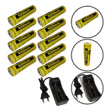 Kit Carregador 1 Carga 10 Cargas 5200mah 3 7v P Lanternas