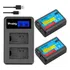 Kit Carregador 2x Bat.erias Np-fw50 Para Sony Zv-e10 A7s2 E