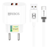 Kit Carregador C Cabo Para Samsung A14 A24 A34 A54 M54 A04e Cor Branco