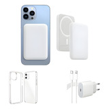 Kit Carregador capa Magsafe E Fonte P iPhone XR 11 Pro Max