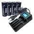 Kit Carregador Duplo + 4 Bateria 26650 4,2v Lanterna T9 X900