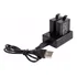 Kit Carregador Duplo Bateria Camera Gopro Hero 5 6 7 Black