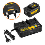 Kit Carregador Duplo Bivolt Bateria 4ah Linha Intercambiável