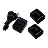 Kit Carregador Go Pro Gopro Usb 2 Bateria Hero 3