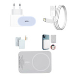 Kit Carregador Magnetico Capa Fonte cabo bateria Compativel