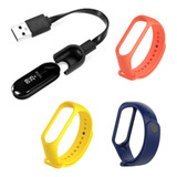 Kit Carregador Mi Band 3 3 Pulseiras Estilo E Praticidade