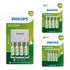 Kit Carregador Philips 12 Pilhas Recarregáveis 8 Aa E 4 Aaa 