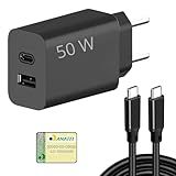 Kit Carregador Super Turbo 50W Porta Dupla USB C USB A Cabo USB Tipo C De 1m Carregador Compatível Com Celulares IPhone 15 Samsung Motorola Xiaomi Tablet Notebook