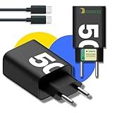 Kit Carregador Super Turbo 50W Porta Dupla USB C USB A Cabo USB Tipo C De 1m Compatível Com Celulares Samsung Motorola IPhone 15 Ipad Tablets Notebooks