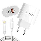 Kit Carregador Turbo 40W Para IPhone Dupla Entrada USB USB Tipo C PD 3 0 QC4 0