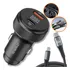 Kit Carregador Veicular 60w Super Turbo P/ iPhone 15 Samsung