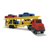 Kit Carreta Caminhão Cegonheira Brinquedo 4 Carrinhos