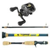 Kit Carretilha New Ventura 10rol Marine Vara Carbono 1 68m