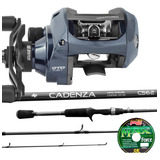 Kit Carretilha Vt 5 Marine Sports Vara Albatroz Linha