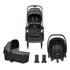 Kit Carrinho Mysa Moisés E Bebê Conforto + Adaptador Chcc2k Cor Preto