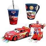 Kit Carrinho Que Vira Robô Transforme Brinquedo Infantil Com Copo E Caneca Do Carros Relâmpago McQueen