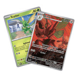 Kit Carta Pokémon Scizor E Scyther Obsidiana Em Chamas