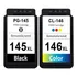Kit Cartucho Compativel Canon 145 E 146 Xl Alto Rendimento