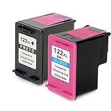 Kit Cartucho De Tinta Compatível 122xl 122 Preto 12ml + Colorido 11ml Para Impressora 1000 1050 1055 2000 2050 3000 3050a