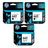 Kit Cartucho Hp 662 Preto 2 Cartucho Hp 662 Colorido 1