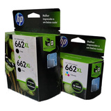 Kit Cartucho Hp 662 Xl Bk 02 E Color 01 Original