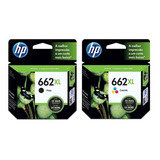 Kit Cartucho Hp 662xl Original Cz105ab Bk Cz106ab Cor 3516