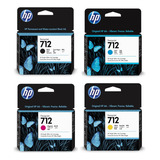 Kit Cartucho Hp 712 Original Preto 80ml Plotter T250 T650
