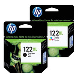Kit Cartucho Original Hp 122 Xl Preto E 122 Xl Color P 3000