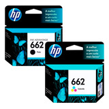 Kit Cartucho Original Hp 662 Preto 662 Colorido Nf