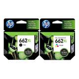 Kit Cartucho Tinta Orig 662xl Color 662xl Preto Novo