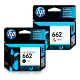 Kit Cartuchos Originais Hp 662 Preto Color 2516 3516 1516