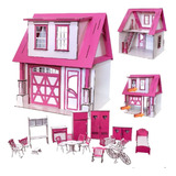 Kit Casa Boneca Escala Barbie Garagem