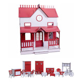 Kit Casa Bonecas Barbie E Móveis Lian Princesa R r Darama