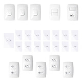 Kit Casa Completa Tomadas Interruptores 25 Peças Blux