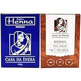 Kit Casa Da India Henna Indiana Para Cabelos Castanho E Preto