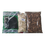 Kit Casca De Pinus Carvão Triturado Musgo Sphagnum Substrato