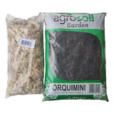 Kit Casca De Pinus Com Carvão Triturado E Musgo Sphagnum