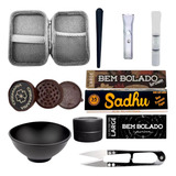 Kit Case Dichavador Slick Silicone Seda Cuia Tubete Piteira