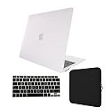 Kit Case Para Macbook NEW PRO 13 A1706 A1989 A2159 A2251 A2289 A2338 M1 M2 Película De Teclado Capa Neoprene Transparente Fosco 