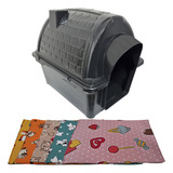 Kit Casinha Iglu Colchonete Slim Sortido Cachorro N4 Cor Black