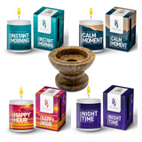 Kit Castiçal 4 Vela Perfumada 60g Gi Barros Chama De Ouro