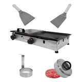 Kit Casual Chapa 60x30 Espatulas Cozinha Casa Masterchef Cor Cinza
