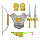 Kit Cavaleiro Medieval 2 Espadas 2 Escudos Arco E Flecha