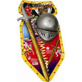 Kit Cavaleiro Medieval Guerreiro Capacete Elmo Espada Adaga