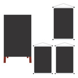 Kit Cavalete Calçada Lousa Quadro Negro Banner Ref 503 k