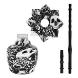 Kit Caveira Mexicana Narguile Vaso Prato E Piteira Barato