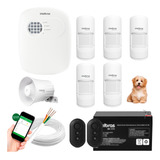 Kit Central Alarme Anm 24 Net App Celular 5 Sensores Pet