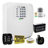 Kit Central Alarme Discadora Controle Sirene