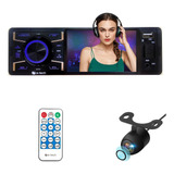 Kit Central Multimidia Radio Mp5 1 Din Tela 4 Câmera De Ré