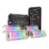 Kit Central Strobo 4 Farois Som Automotivo Com Led Cores Rgb